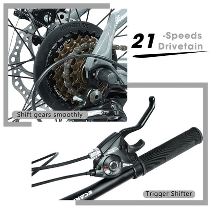 26" All-Terrain Mountain Bike | 21-Speed, Mechanical Disc Brakes & Front Suspension