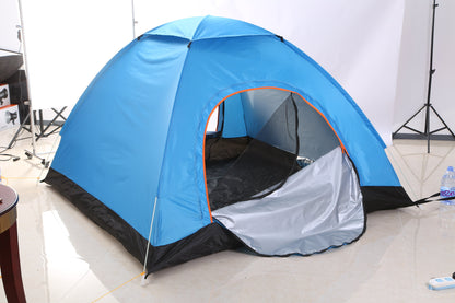 Pop-Up Camping Tent – 3-4 Person, Instant Setup with Mosquito Net & Carry Bag