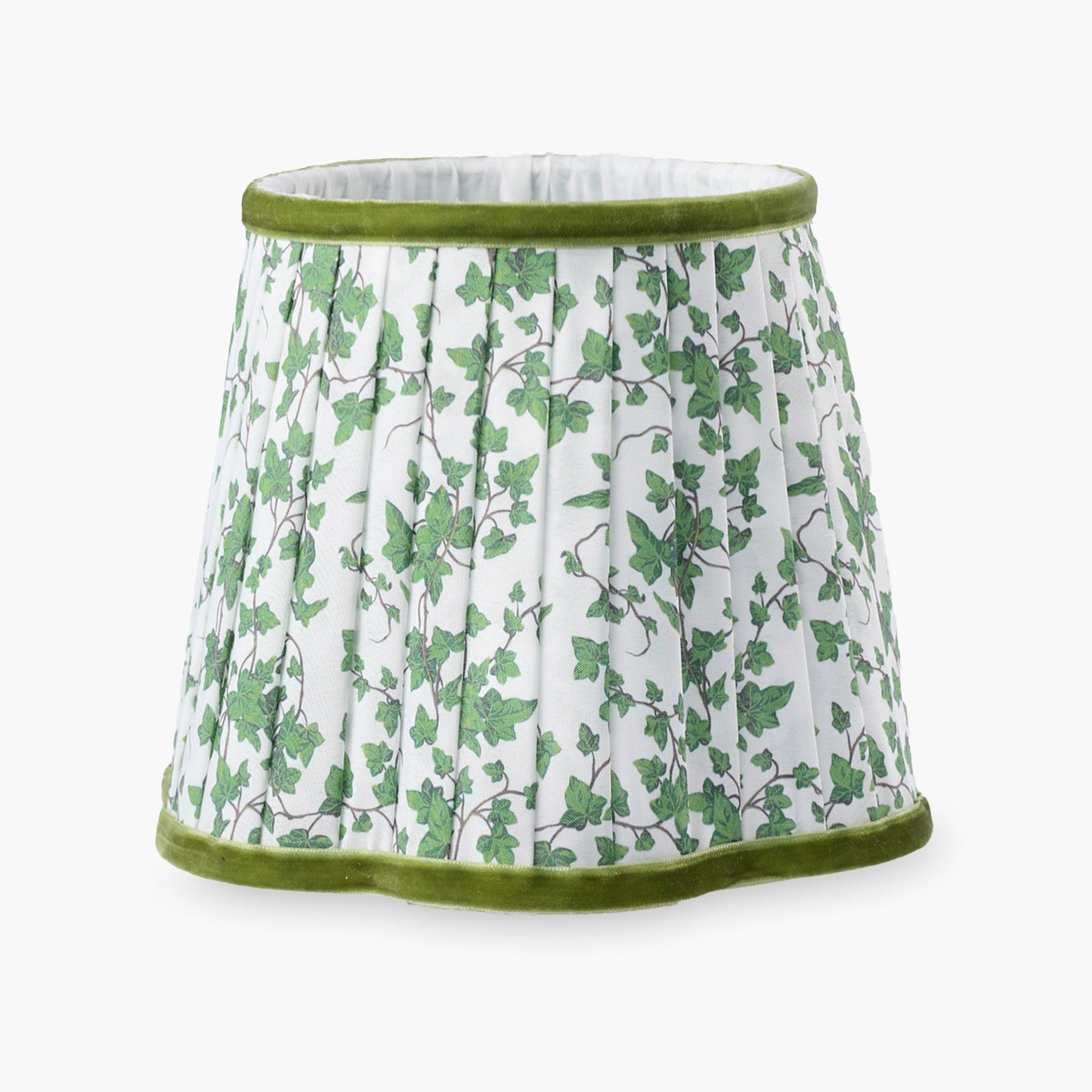 Small Square Rechargeable Lamp with Green Floral Shade (18cm)