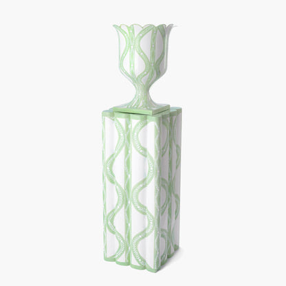 Green Floral Ikat Urn