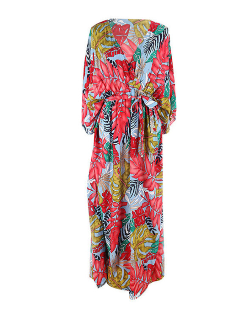 Chic Floral Women's Maxi Dress with Belt | Eva Trends