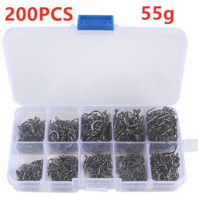 High-Carbon Steel Barbed Fishing Hook Set – 100 to 600 Pieces, Corrosion Resistant
