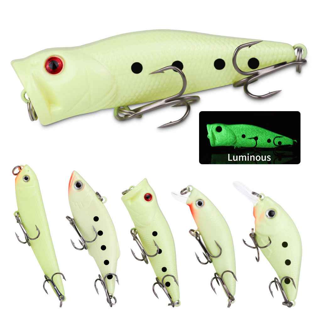 22-Piece Hard & Soft Fishing Lure Set – Popper, Minnow, Frog, VIB, Pencil, 100mm