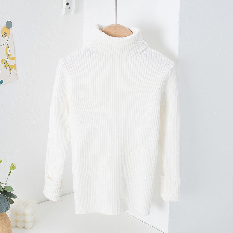 AutumnWinter Girls' Turtleneck Knitted Sweater