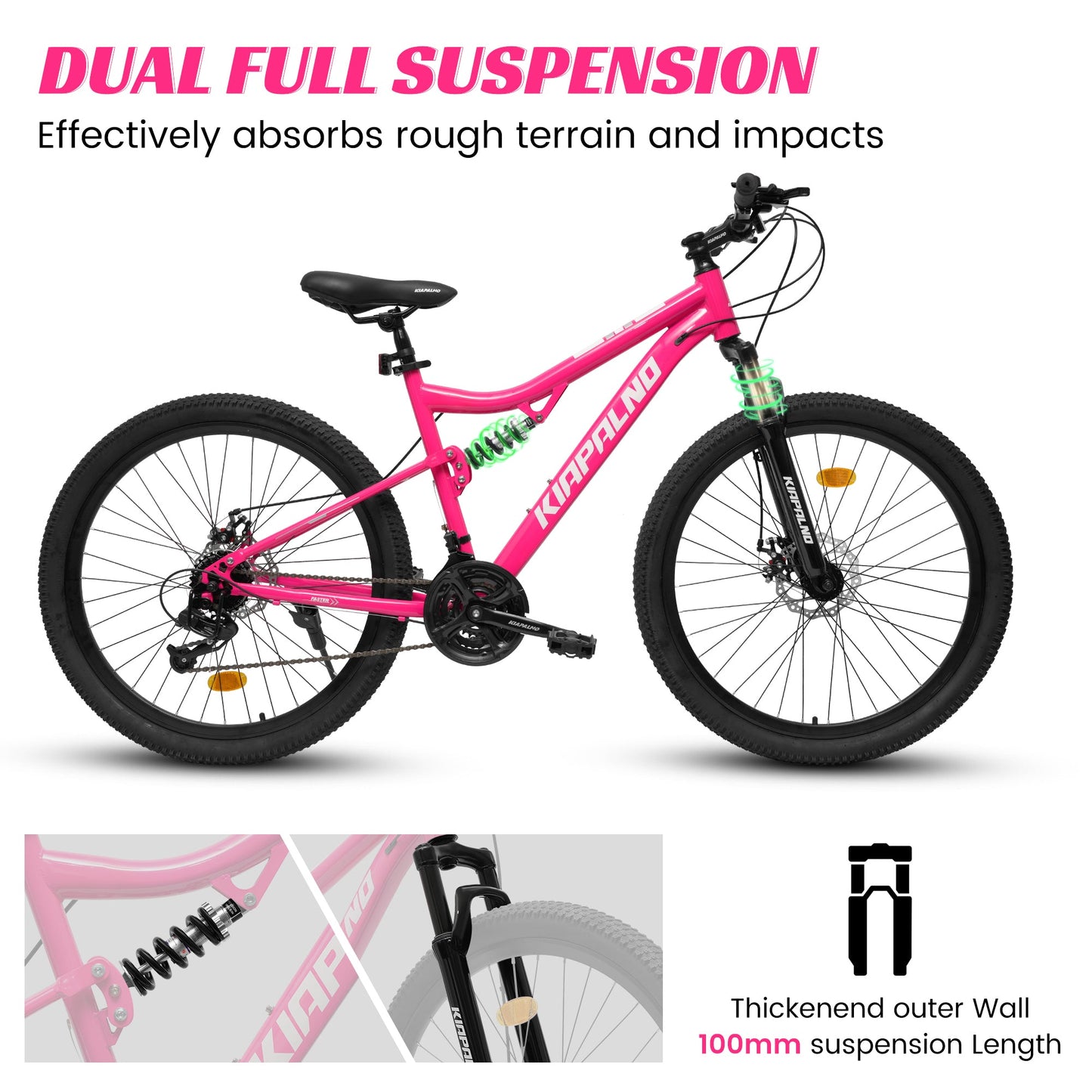 26" All-Terrain Mountain Bike | 21-Speed, Dual Shock Absorption & Disc Brakes