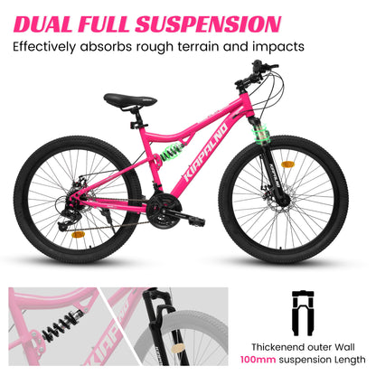 26" All-Terrain Mountain Bike | 21-Speed, Dual Shock Absorption & Disc Brakes