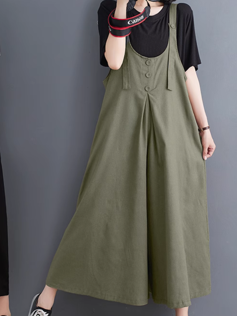 Wide-Leg Dungarees - Stylish Comfort Fit | Eva Trends