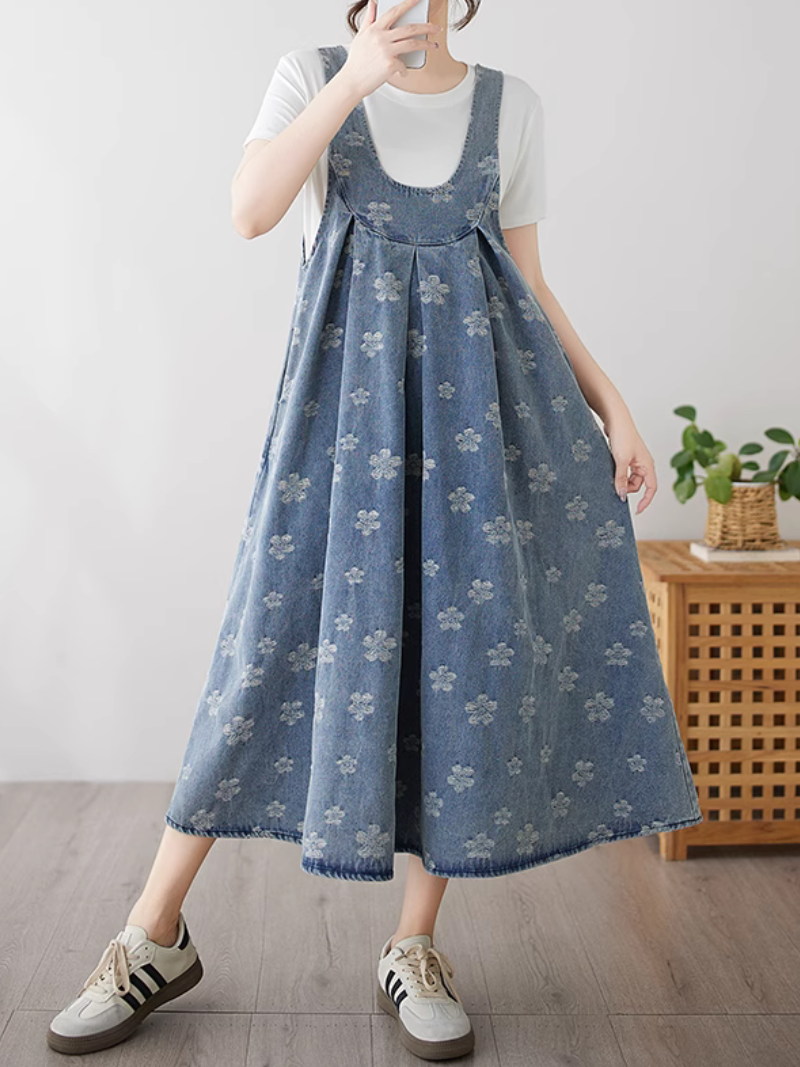 Women's Summer Relaxed Printed Salopette | Eva Trends