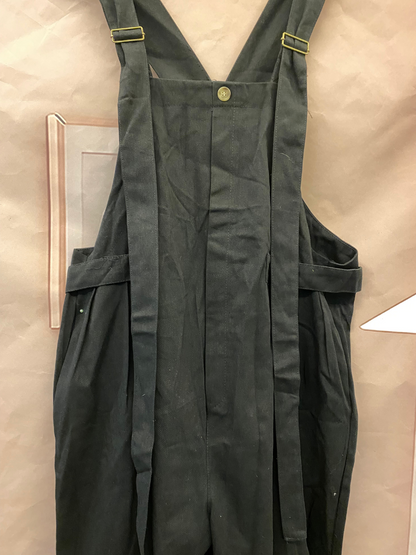 Women's Loose Barrel Leg Overalls with Side Buckle Straps