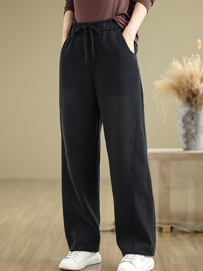Women’s Relaxed&Soft Elastic-Waist Pant Style Bottom