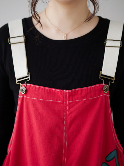 Chic & Trendy Women's Cartoon Denim Overalls | Eva Trends