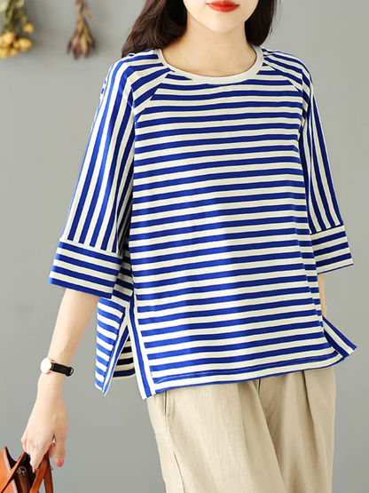 Women's  Trendy ideal for Casual Days Striped T-Shirt Top