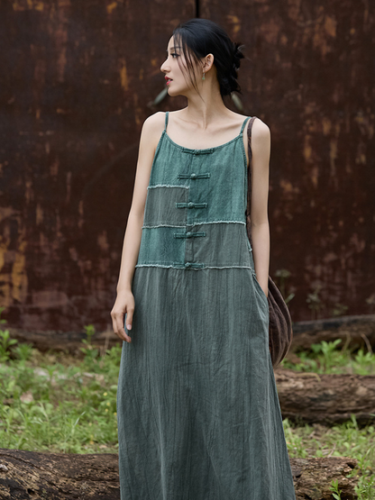 Elegant Women's Tie Dye Dress with Pocket - Eva Trends