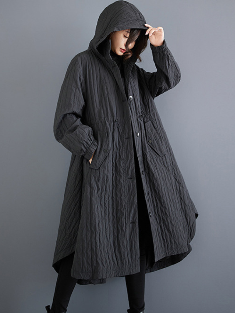 Women’s Stylish & Fashionable Winter Grey Hooded Coat
