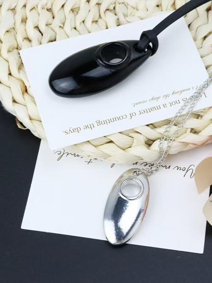 Women’s Bold & Beautiful Geometric Oval Pendant Necklace