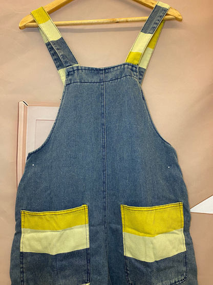 Trendy Striped Denim Cotton Overalls with Pockets - Eva Trends
