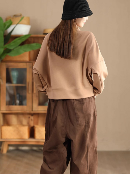 Cozy Women's Half Open Collar Loose Sweater | Eva Trends