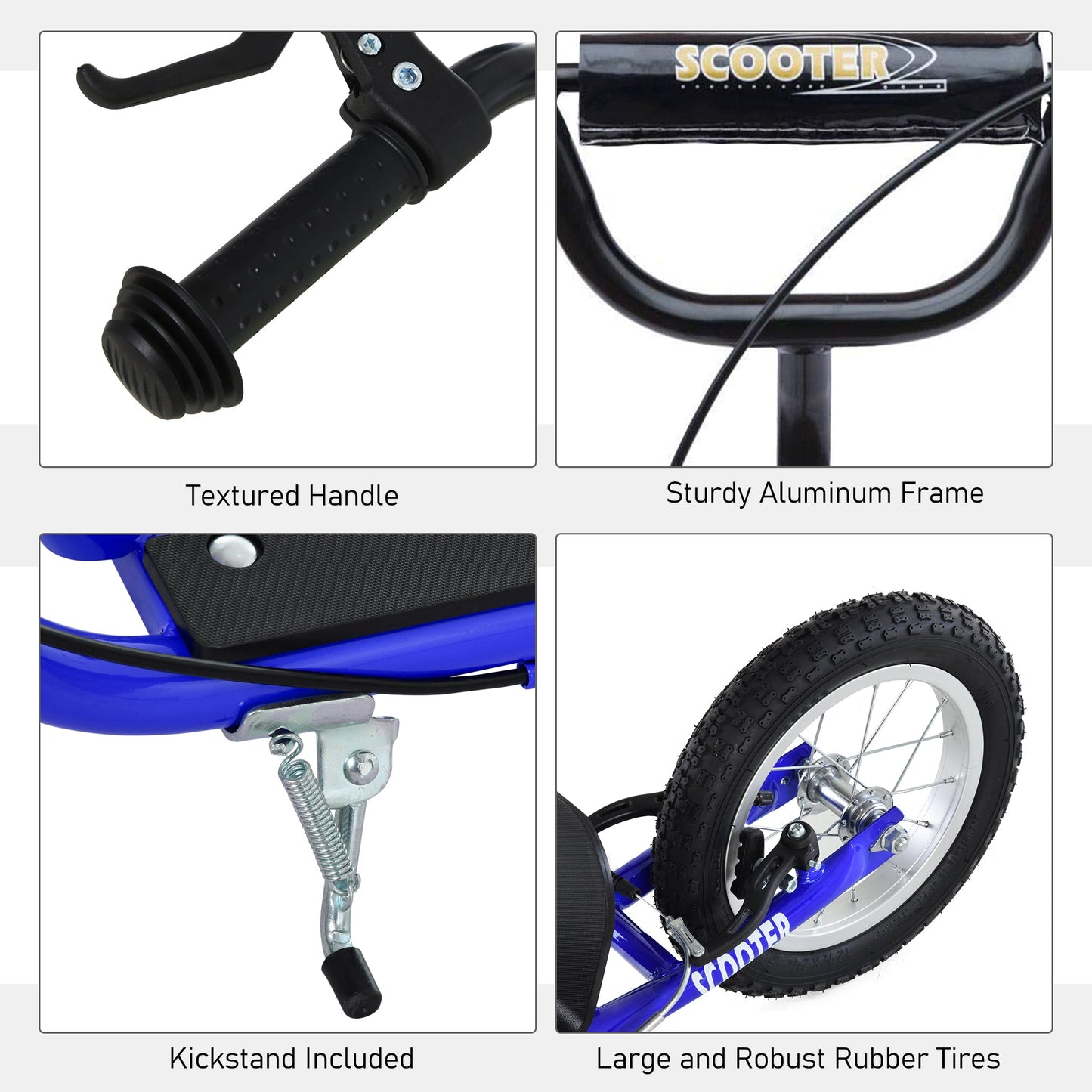 Kids Kick Scooter | Adjustable Handlebar, Dual Brakes & Inflatable Wheels | Ages 5+