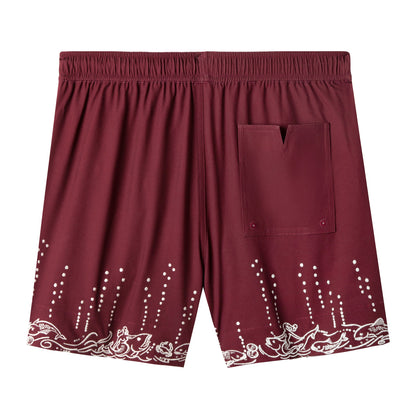 'Fruits De Mer' Swim Trunks (Burgundy)