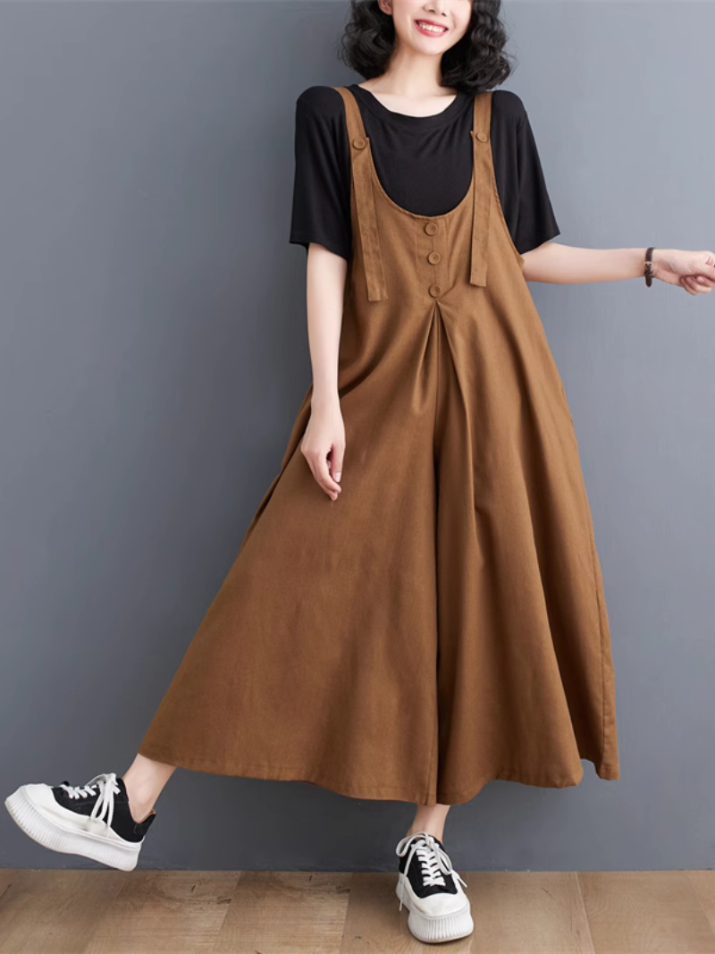 Wide-Leg Dungarees - Stylish Comfort Fit | Eva Trends