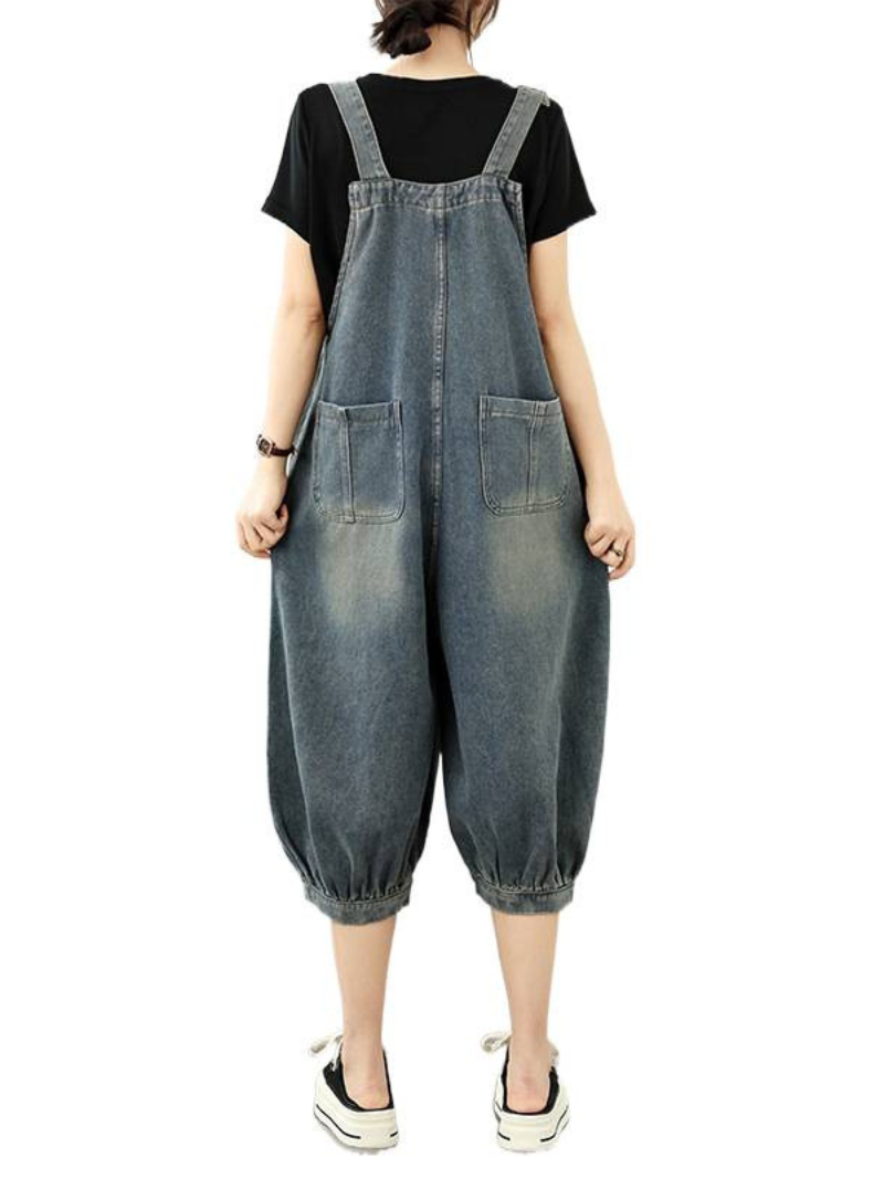 Weekend Ease Denim Overalls — Relaxed, Flattering Drape with Laid-Back Polish