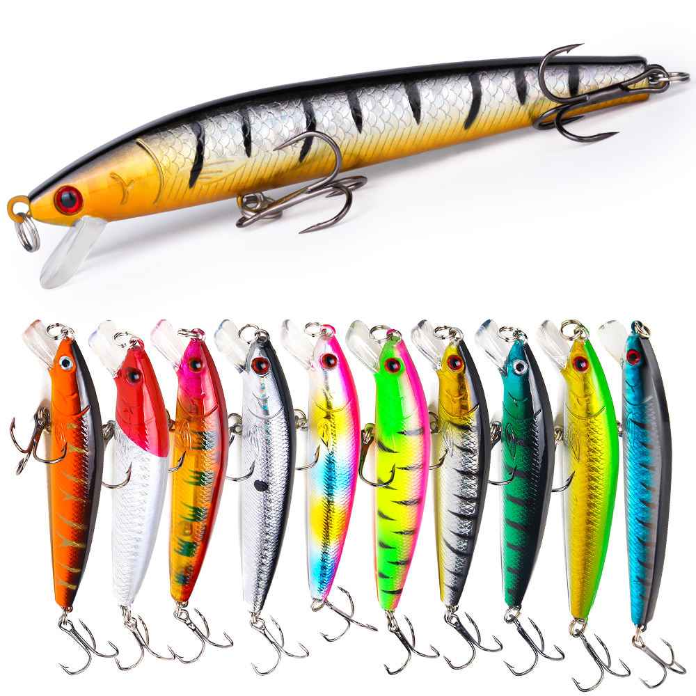 22-Piece Hard & Soft Fishing Lure Set – Popper, Minnow, Frog, VIB, Pencil, 100mm