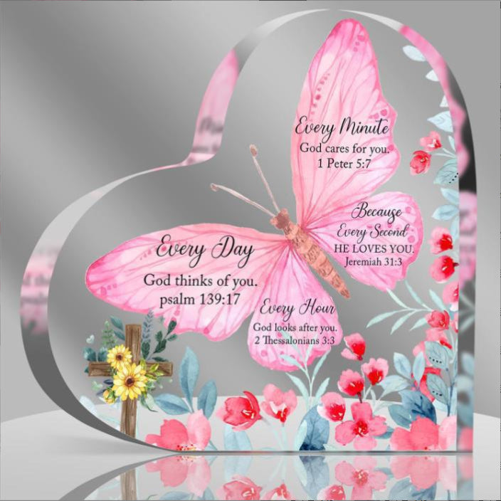 Acrylic Ornament Heart-shaped Crafts Valentine's Day Mother's Day Halloween Gift For Friends And Relatives Commemorative Gift