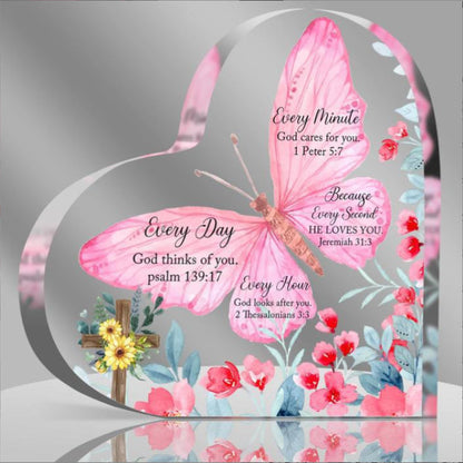 Acrylic Ornament Heart-shaped Crafts Valentine's Day Mother's Day Halloween Gift For Friends And Relatives Commemorative Gift