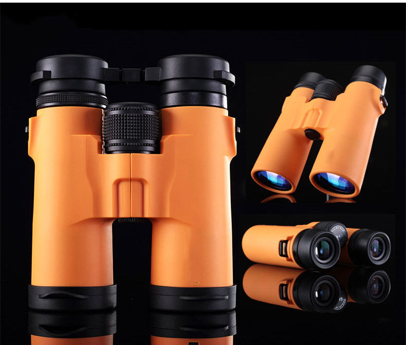 10x42 HD Binoculars – Bright Orange Compact Outdoor Telescope for Hiking & Travel