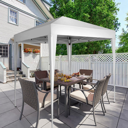 6.5x6.5ft Outdoor Canopy Gazebo – UV-Resistant Waterproof Pop-Up Shade Tent with Adjustable Legs & Carry Bag