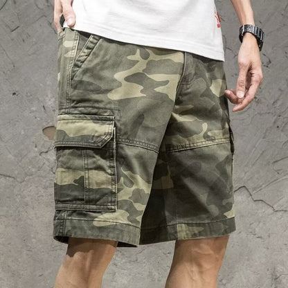 Men's Camouflage Cotton Cargo Shorts – Casual Outdoor Shorts