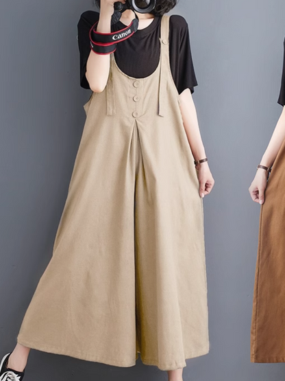 Wide-Leg Dungarees - Stylish Comfort Fit | Eva Trends