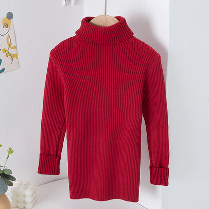 AutumnWinter Girls' Turtleneck Knitted Sweater
