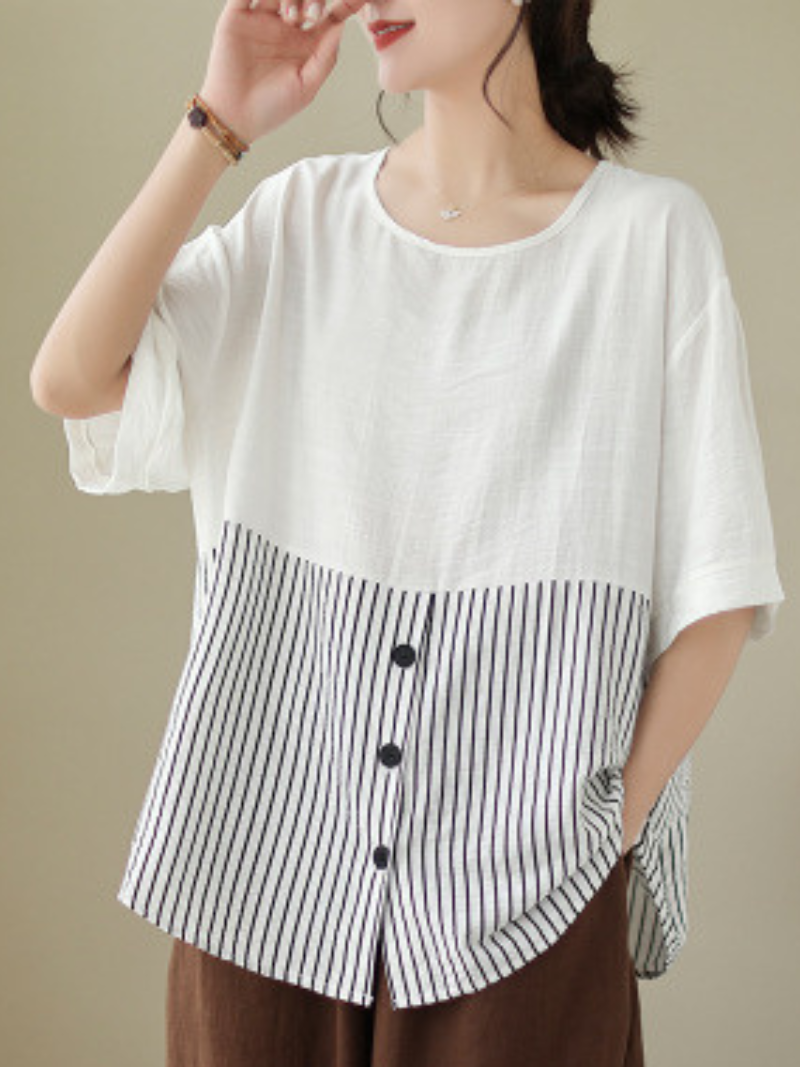 Sunshine Haven Women's Graceful Striped Tops
