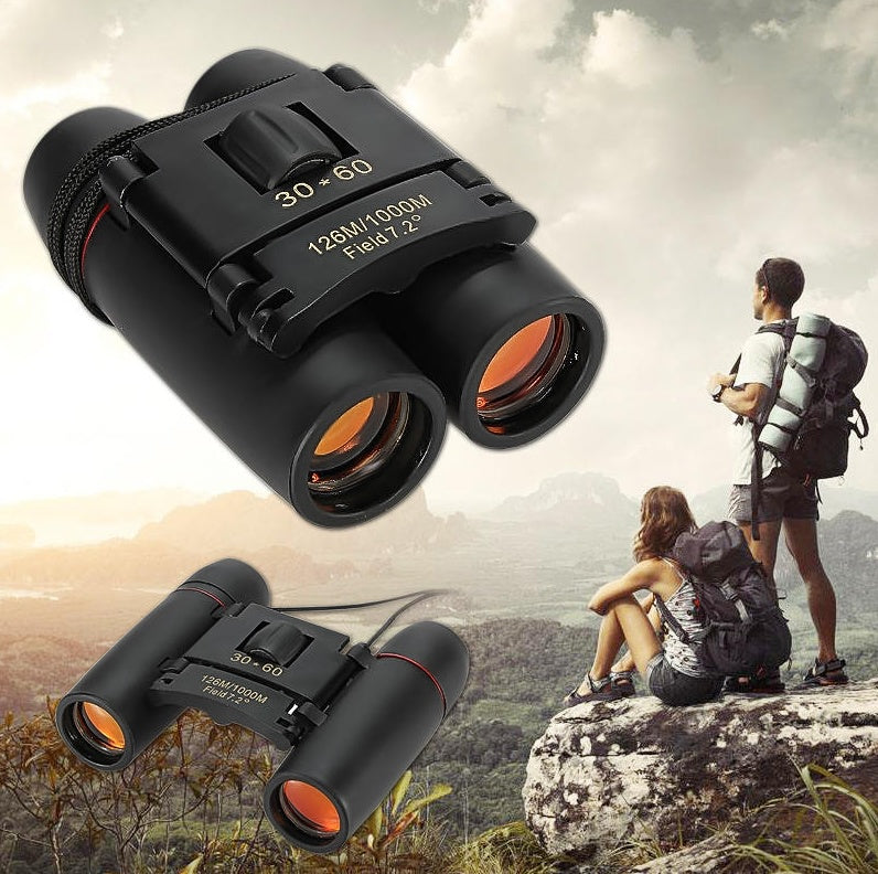 30x60 HD Binoculars – Compact Foldable Binoculars for Hiking, Travel & Outdoor Use