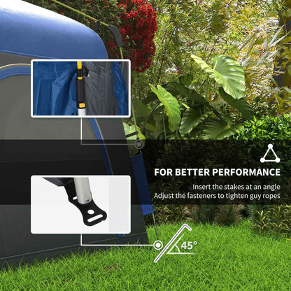 3-4 Person Pop-Up Camping Tent – Automatic Setup, 4 Doors, Water-Resistant
