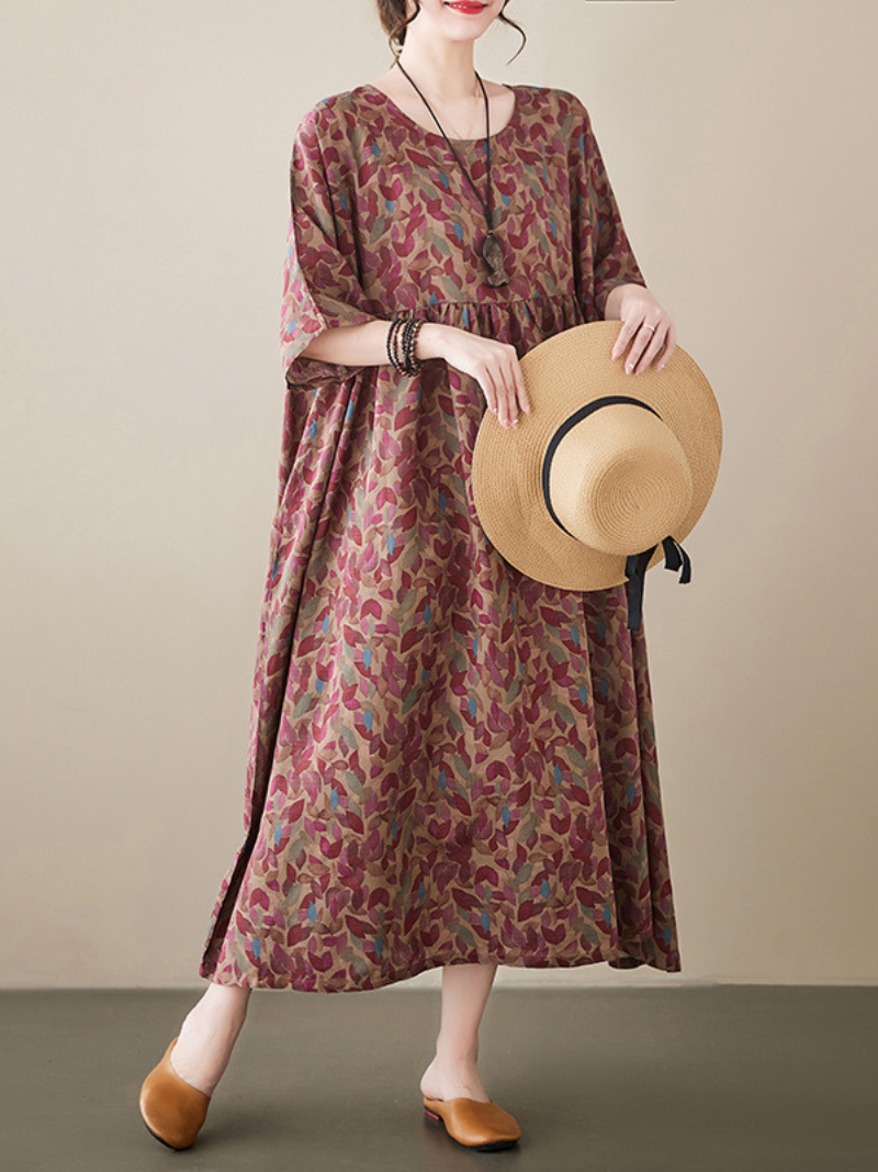 Always Remember Me Women's Round Neck Smock Dress