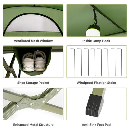 2-Person Camping Tent with Rainfly – Waterproof Outdoor Tent