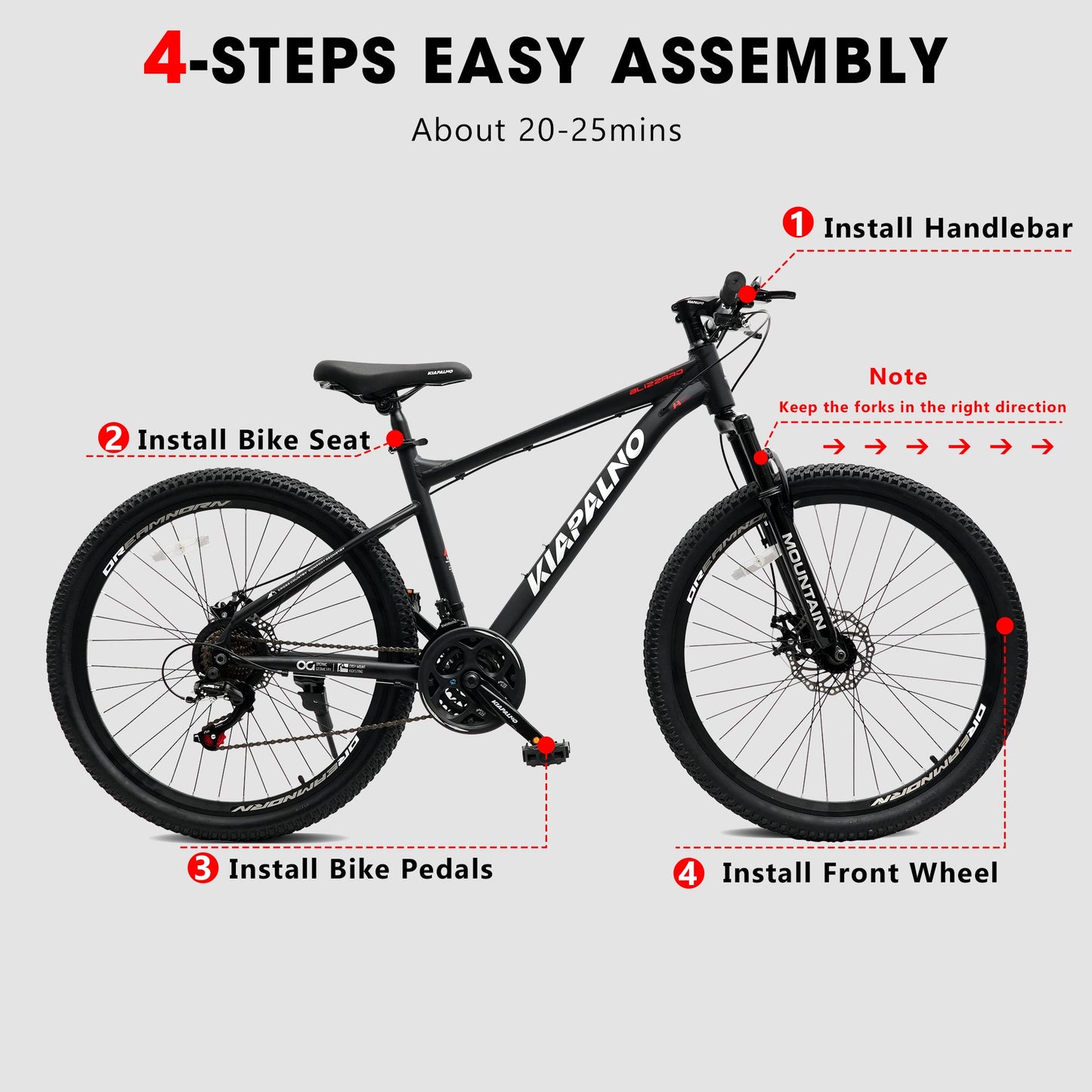 26" All-Terrain Mountain Bike | 21-Speed, Mechanical Disc Brakes & Front Suspension