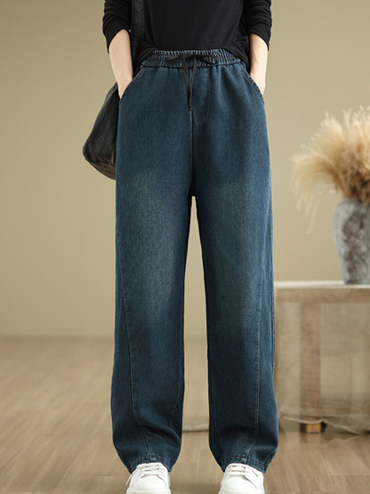 Women’s Relaxed&Soft Elastic-Waist Pant Style Bottom