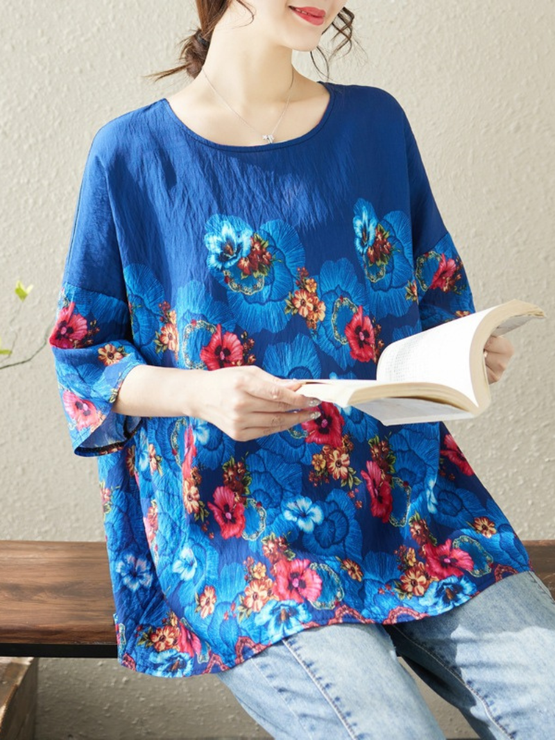 Women’s Stylish  Printed Round Neck Fashionable Tops