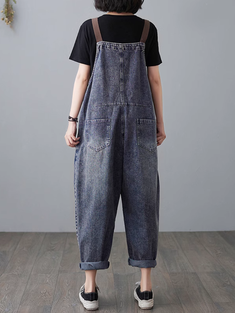 Women's Denim Overalls - Classic Blue Style | Eva Trends