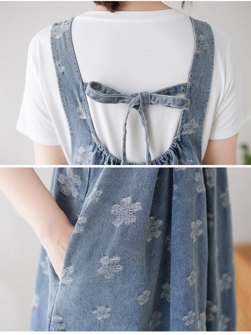 Women's Summer Relaxed Printed Salopette | Eva Trends