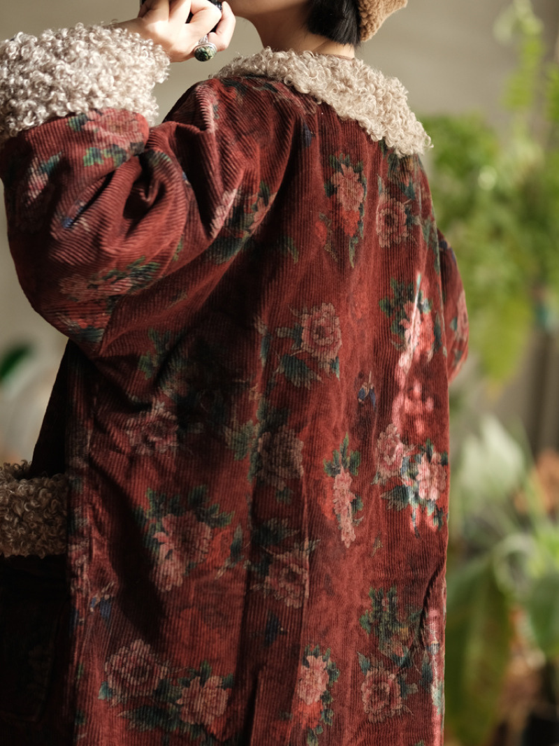 Endless Charm Women’s Relaxed  Printed A-Line Coat