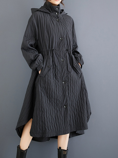 Women’s Stylish & Fashionable Winter Grey Hooded Coat