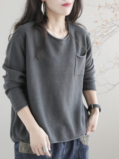 Cozy Retro Women's Knit Loose Sweater | Eva Trends