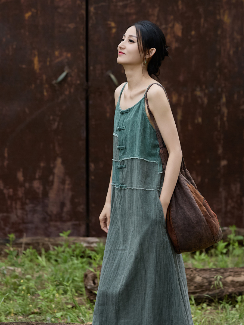 Elegant Women's Tie Dye Dress with Pocket - Eva Trends