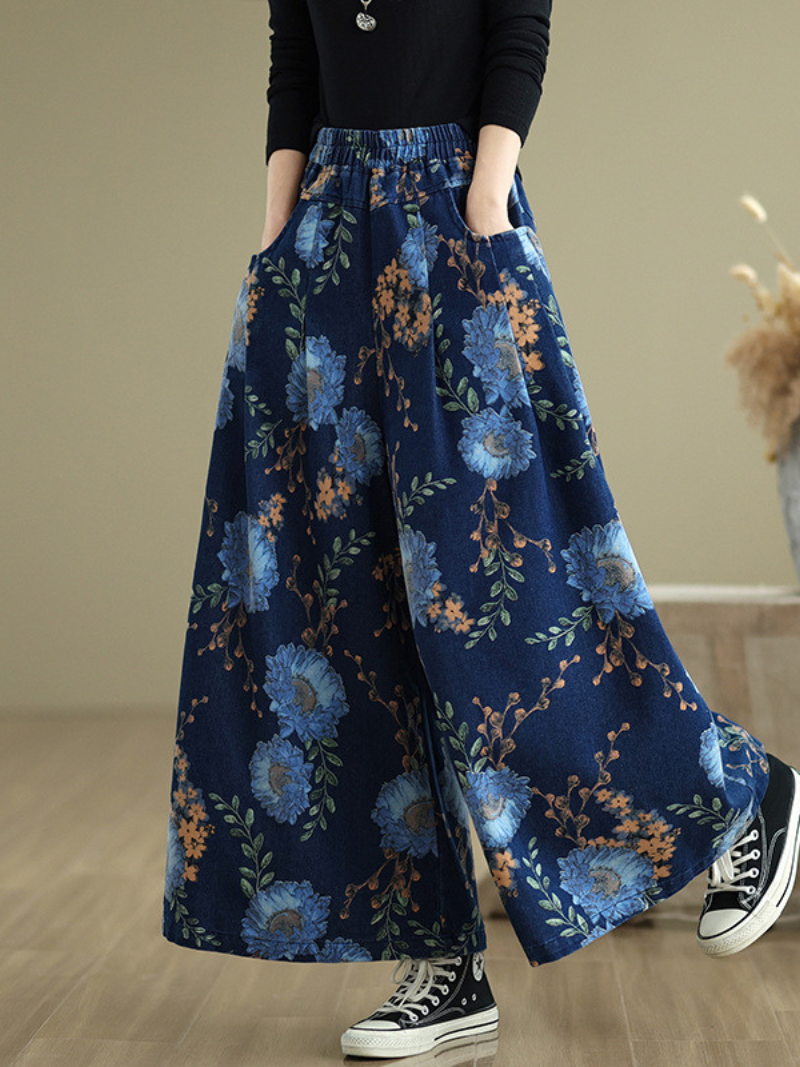 Women's Adjustable & Perfect Printed Loose Straight Bottom