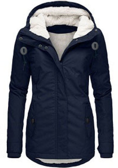 Women's Hooded Fleece Jacket – Warm Casual Outdoor Jacket