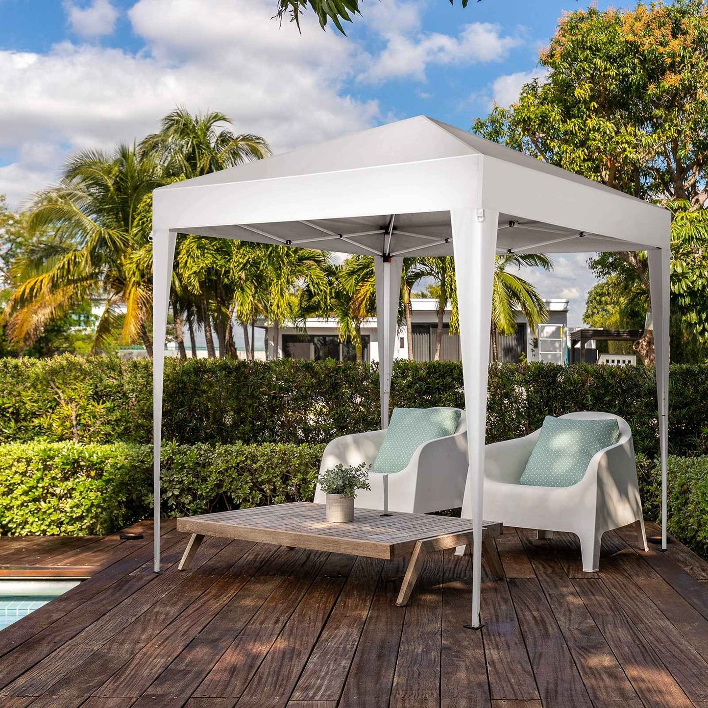 6.5x6.5ft Outdoor Canopy Gazebo – UV-Resistant Waterproof Pop-Up Shade Tent with Adjustable Legs & Carry Bag